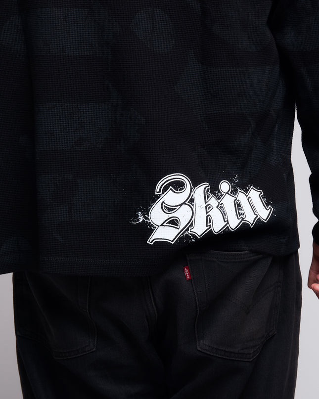 Men's L/S Thermal Tee | CAN-CAN - Black