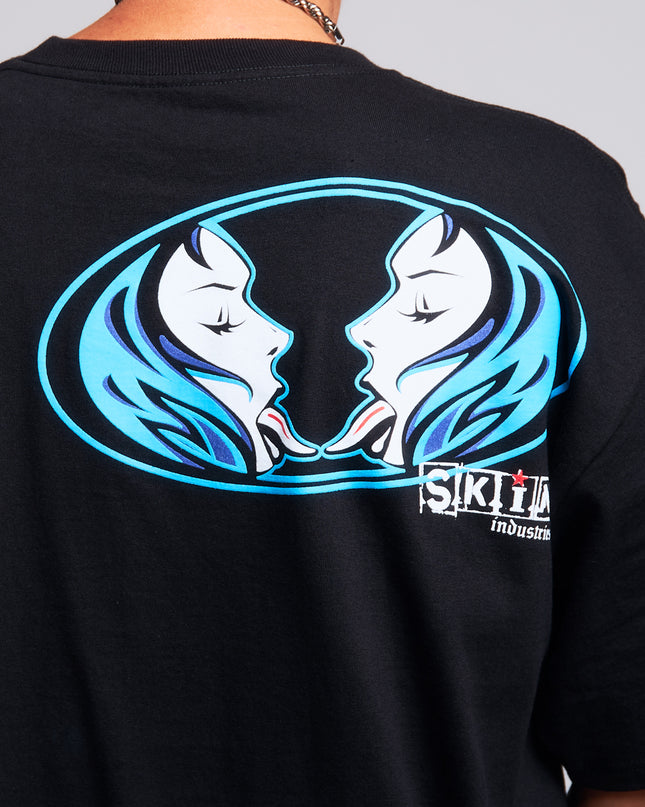 Men’s S/S Tee Standard |Kiss It - Black/Blue