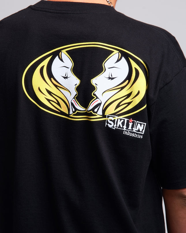 Men’s S/S Tee Standard |Kiss It - Black/Yellow