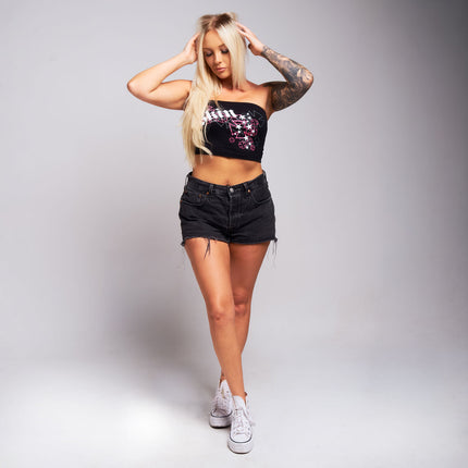 Womens Tube Top | ANGELIC - Black