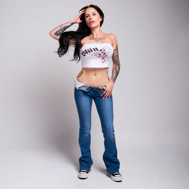 Womens Tube Top | ANGELIC - White