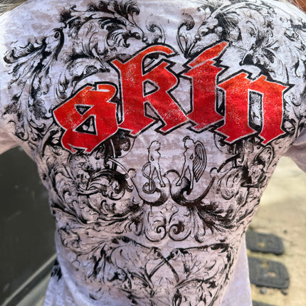ASHBY | White (Fitted Tee Burnout)