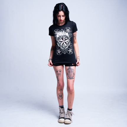 Women’s S/S Burnout Baby Doll | CARDPLAY - Black