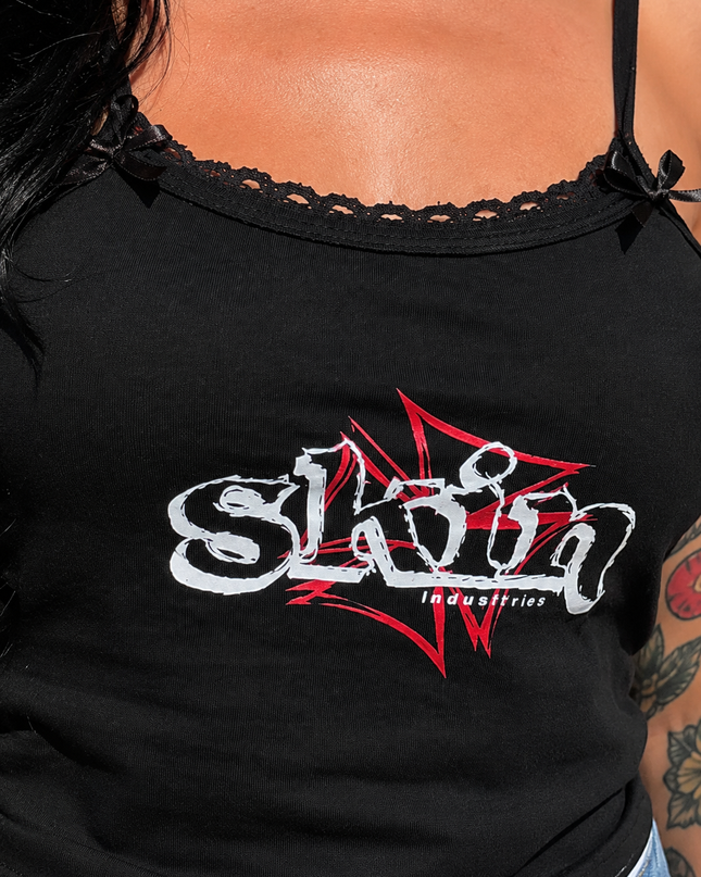 Women's Lace Bow Tank | DERRY BERRY - Black