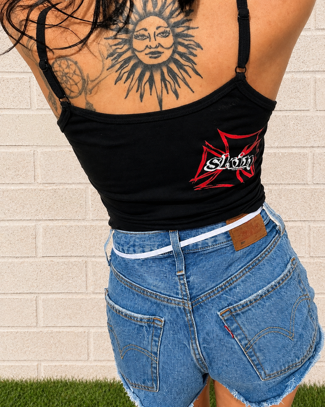 Women's Lace Bow Tank | DERRY BERRY - Black