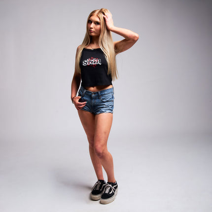 Womens Lace Bow Tank | DERRY BERRY - Black