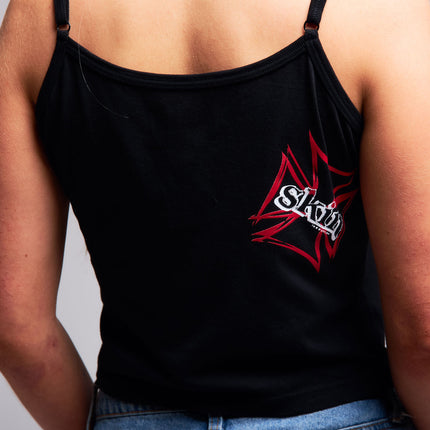 Womens Lace Bow Tank | DERRY BERRY - Black