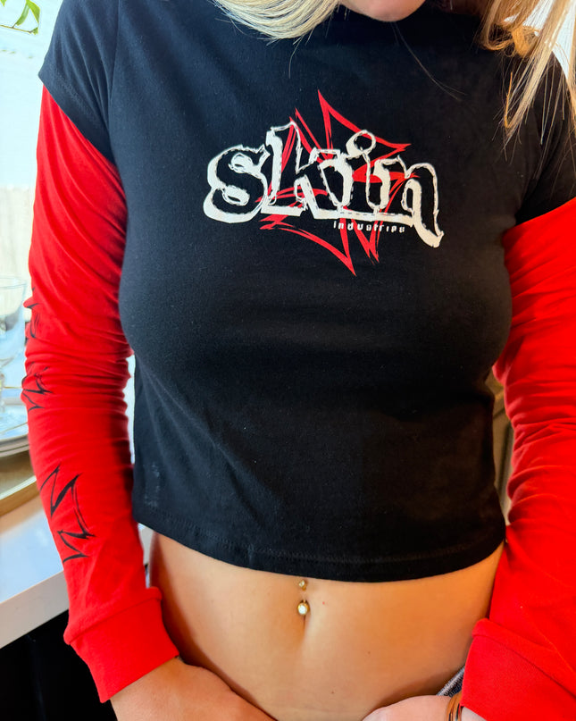 Women’s 2Fer Crop Tee | DERRY BERRY - Black