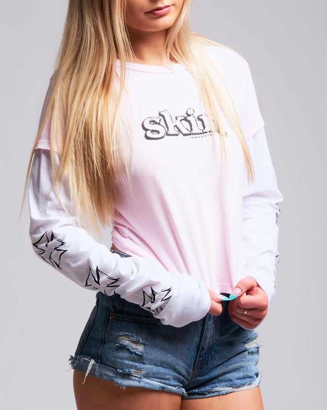 Women’s 2Fer Crop Tee | DERRY BERRY - Pink