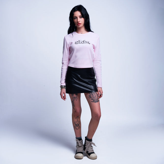 Women’s L/S Crop Thermal Tee | DERRY BERRY - Pink