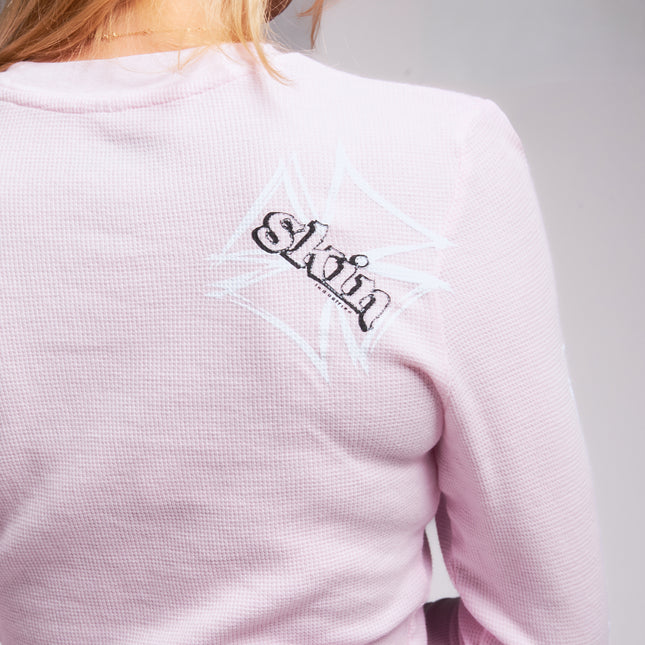 Women’s L/S Crop Thermal Tee | DERRY BERRY - Pink