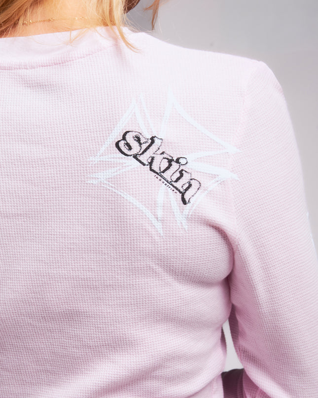 Women’s L/S Crop Thermal Tee | DERRY BERRY - Pink