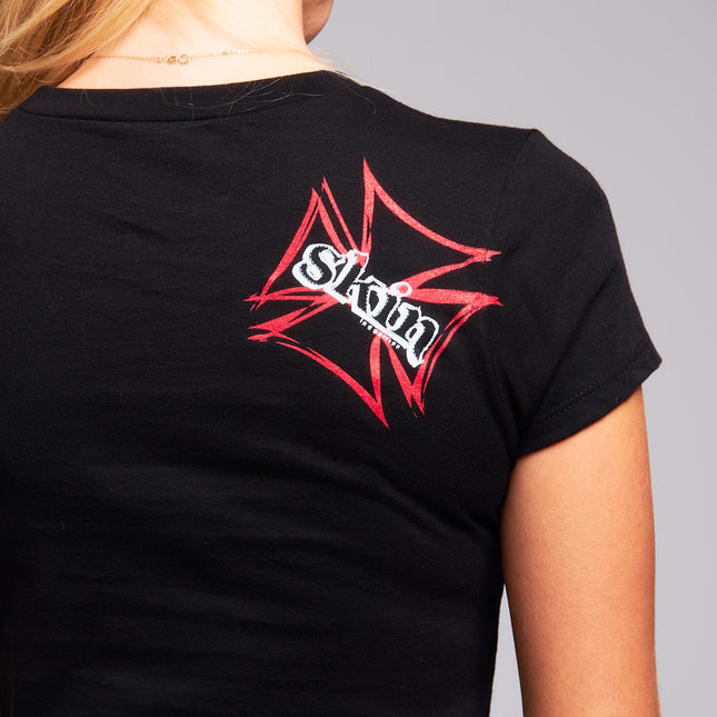 Women’s S/S Crop Tee | DERRY BERRY - Black