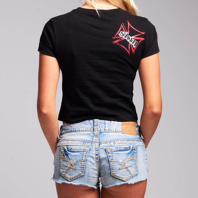 Women’s S/S Crop Tee | DERRY BERRY - Black