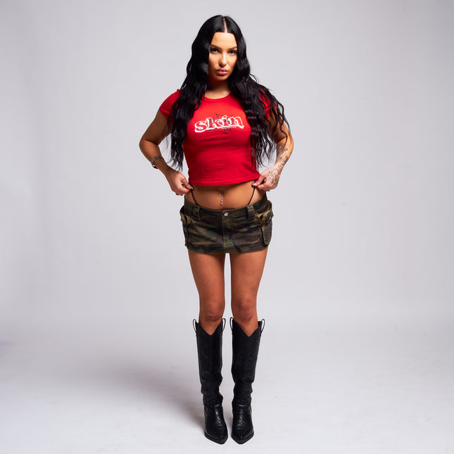 Women’s S/S Crop Tee | DERRY BERRY - Red