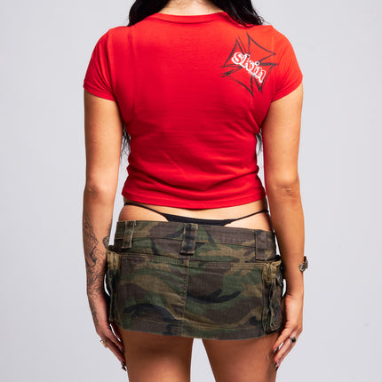 Women’s S/S Crop Tee | DERRY BERRY - Red