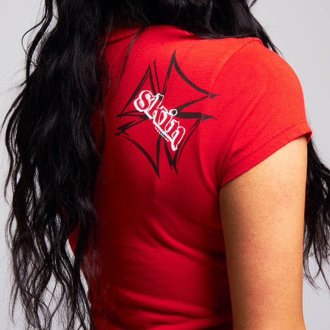 Women’s S/S Crop Tee | DERRY BERRY - Red