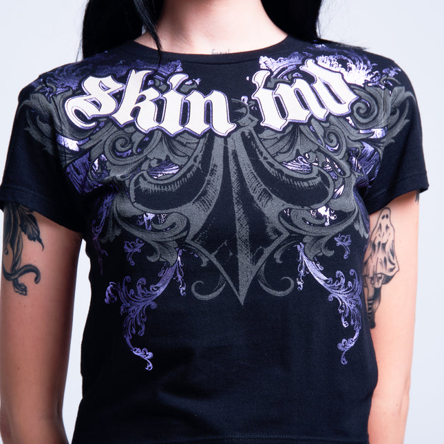 Women’s S/S Crop Tee | MALICE - Black