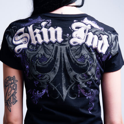 Women’s S/S Crop Tee | MALICE - Black