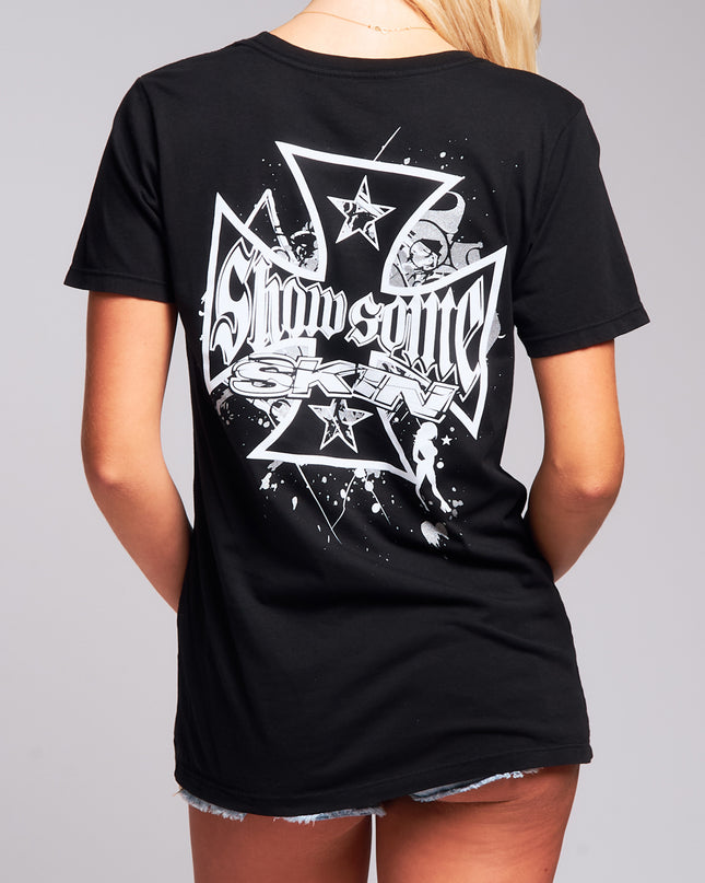 Women’s S/S Fitted Tee (Classic) | SLICK - Black