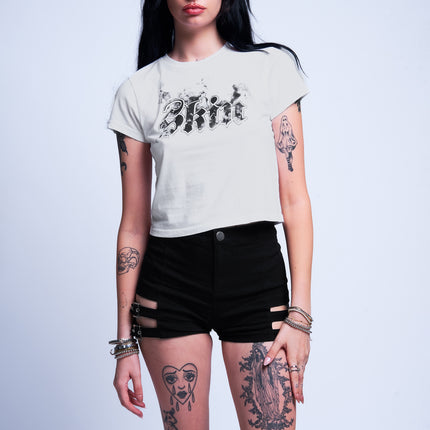 Women’s S/S Crop Tee | SMOKEY - Black