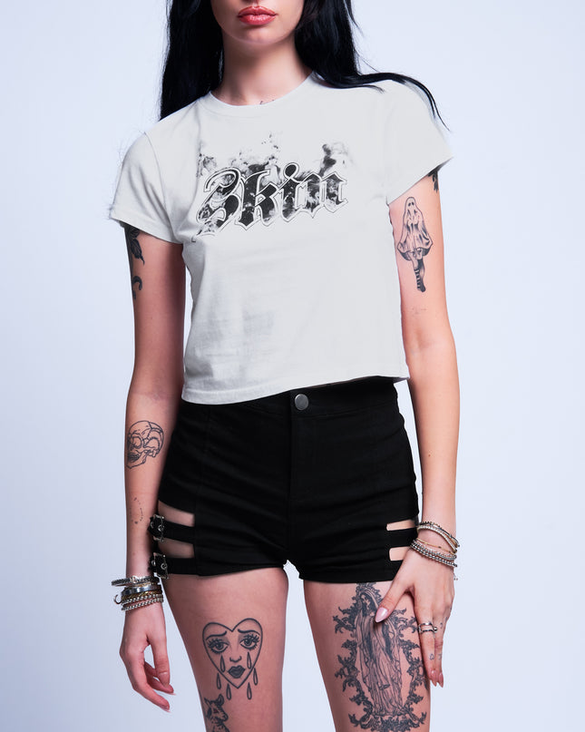 Women’s S/S Baby Tee | SMOKEY - Black