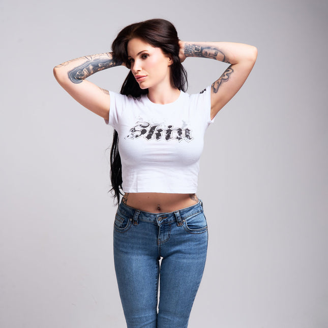 Women’s S/S Crop Tee | SMOKEY - White
