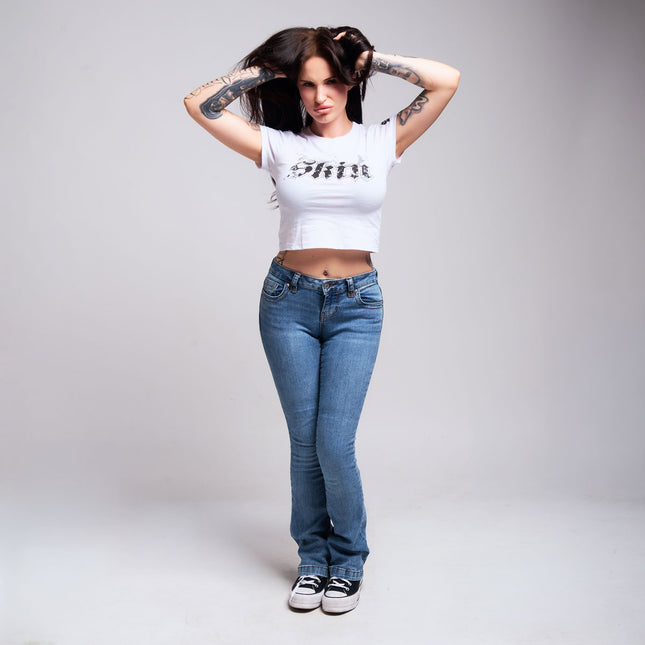 Women’s S/S Crop Tee | SMOKEY - White