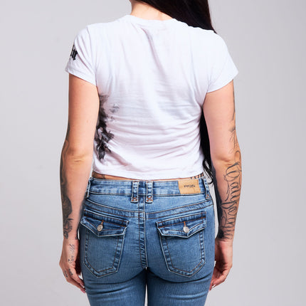 Women’s S/S Crop Tee | SMOKEY - White