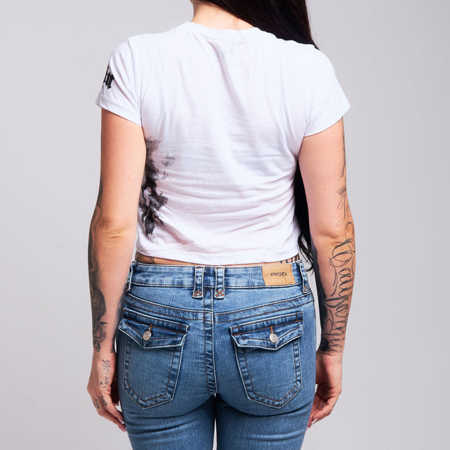 Women’s S/S Crop Tee | SMOKEY - White