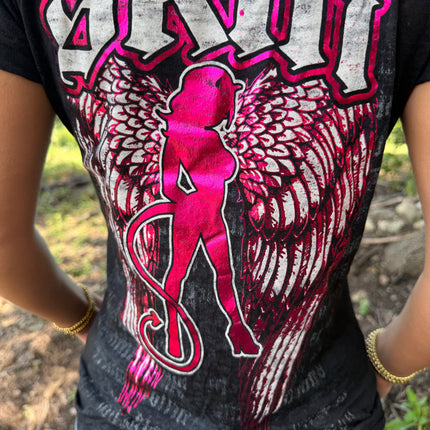WINGED | Black (Fitted Tee)