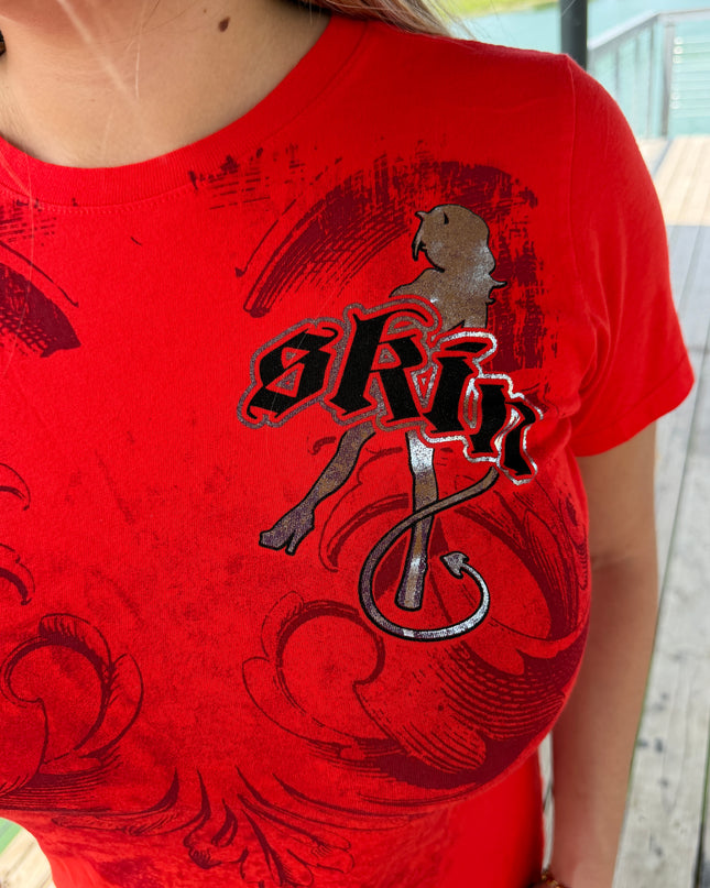 Women’s S/S Fitted Tee (Classic) | WINGED - Red