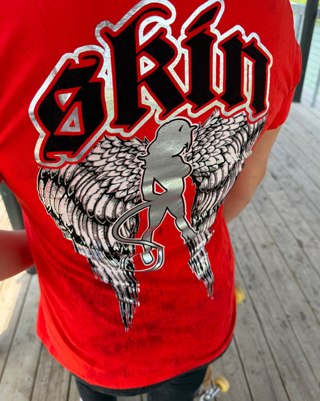 Women’s S/S Fitted Tee (Classic) | WINGED - Red