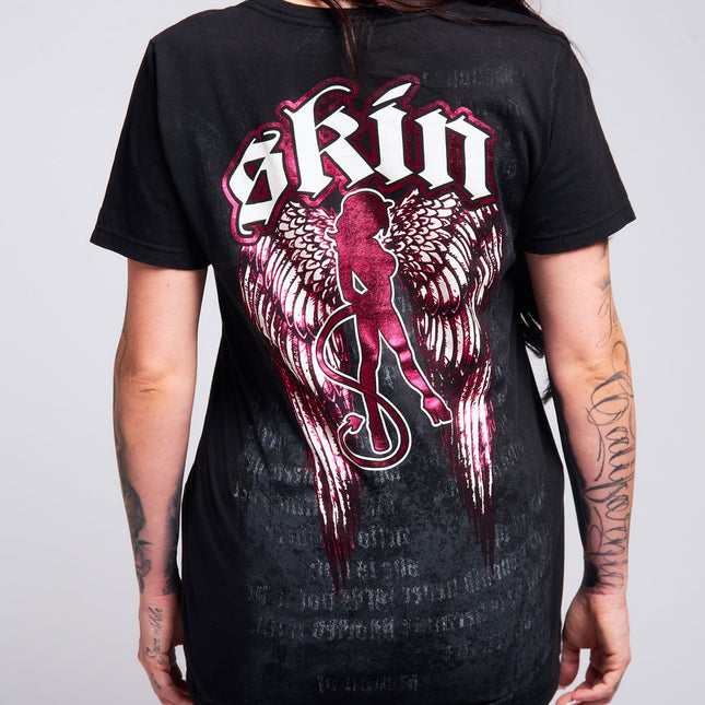 Women’s S/S Classic Baby Doll | WINGED - Black