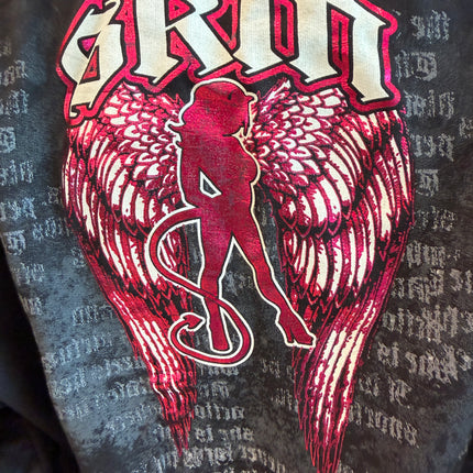 WINGED - Black (Crop Hoodie)