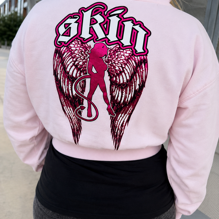 WINGED - Pink (Crop Hoodie)