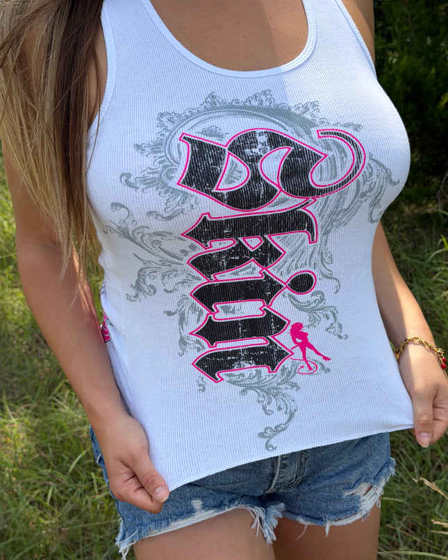 Women's Beater Tank | CASCADE - White