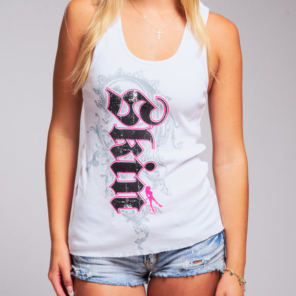 Womens Beater Tank | CASCADE - White