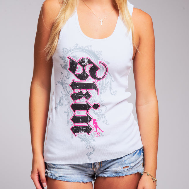 Womens Beater Tank | CASCADE - White