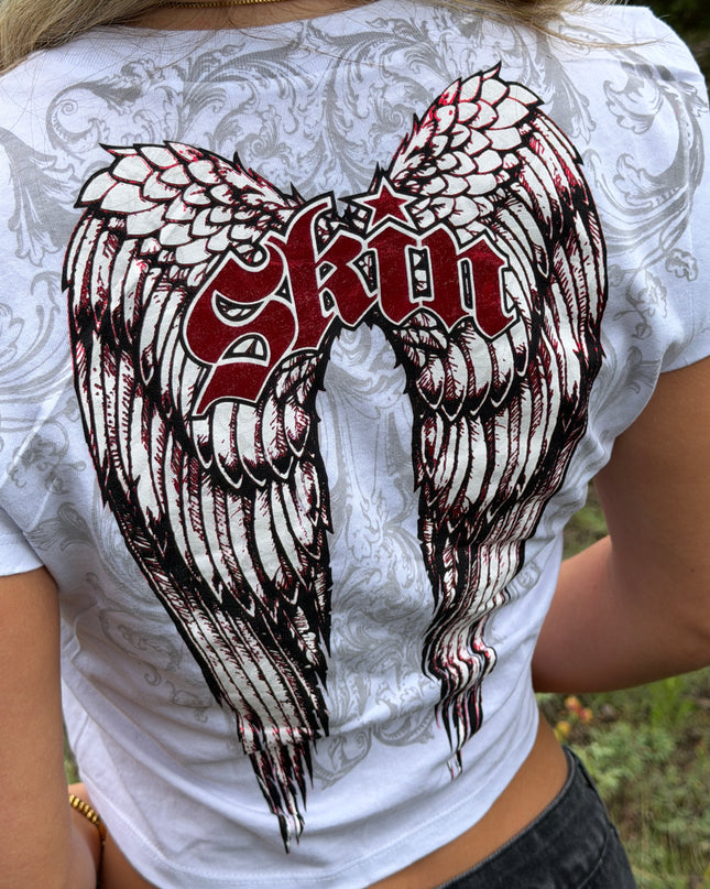 Women’s S/S Baby Tee | DAYDREAM - White