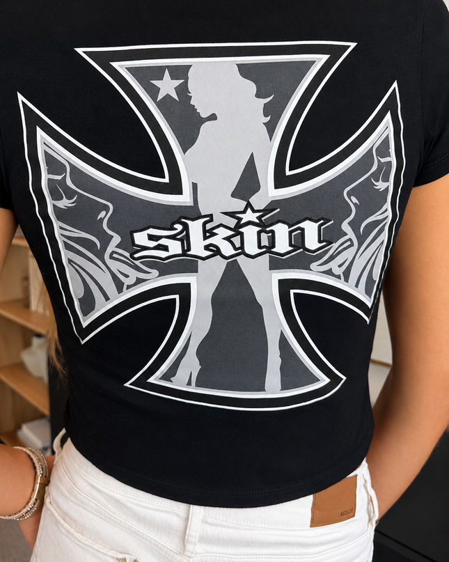 Women’s S/S Baby Tee | C5 - Black