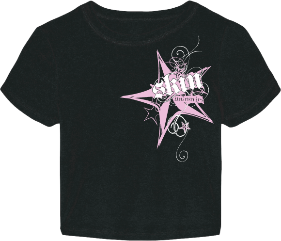 Womens Baby Tee S/S - NO CONTROL (Black)