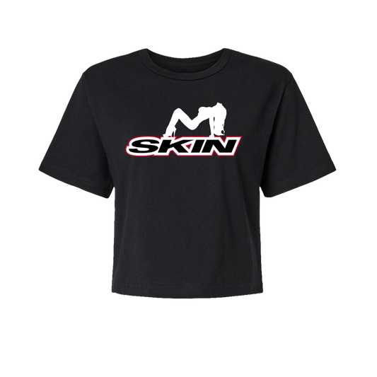 Womens Boxy Crop S/S Tee - ICON (Black)