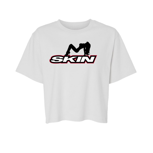 Womens Boxy Crop S/S Tee - ICON (White)