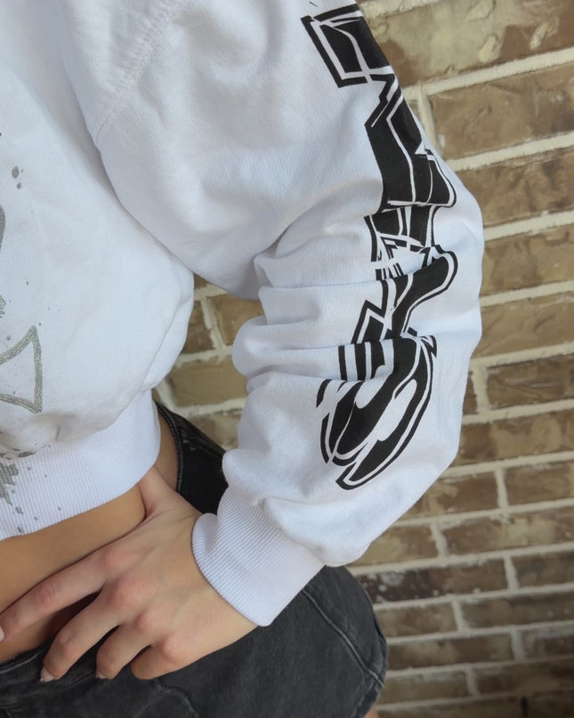 Women's Zip Crop Hoodie | SLICK - White
